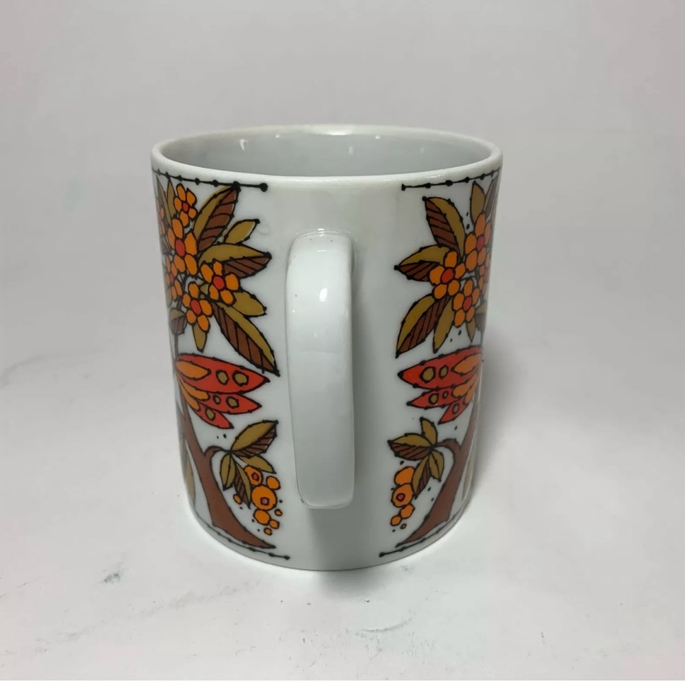 Vintage Howard Holt Japan Ceramic Mug with Orange Bird Design 70’ style MCM - Picture 4 of 6